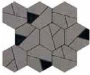 Плитка Boost Smoke Mosaico Hex Black (AN69) 25x28.5