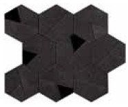Плитка Boost Tarmac Mosaico Hex Black (AN7B) 25x28.5