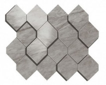 Плитка Marvel Stone Bardiglio Grey Mosaico Esagono 3D 28.2х35.3