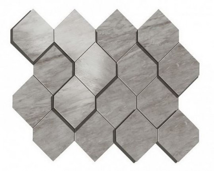 Мозаика Marvel Stone Bardiglio Grey Mosaico Esagono 3D 28.2х35.3 см