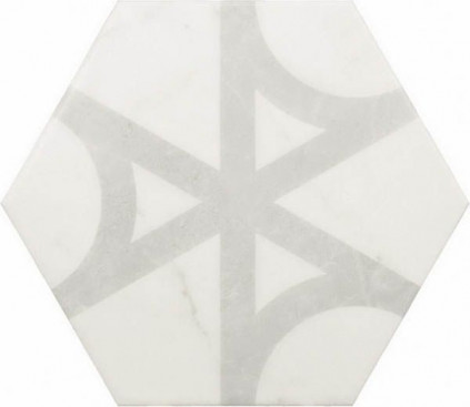 Напольная плитка CARRARA HEXAGON FLOW (23103) 17.5x20 см