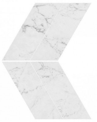 Мозаика Marvel Stone Carrara Pure Chevron Lappato 22.5х22.9 см