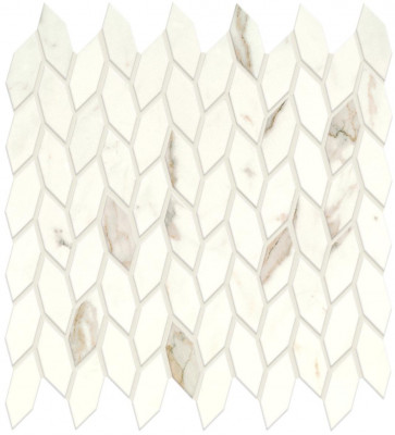Мозаика Marvel Calacatta Prestigio Mosaico Twist Shiny (A4WL) Керамическая плитка 30.5x30.5 см