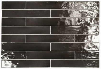 Настенная плитка MANACOR BLACK (26926) 6.5x40 см