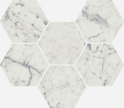 Плитка Charme Extra Carrara Mosaico Hexagon  25x29