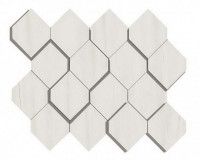Marvel Stone Bianco Dolomite Mosaico Esagono 3D
