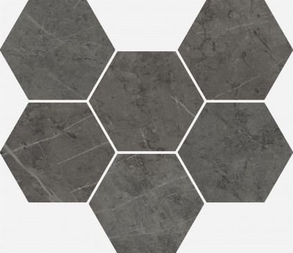 Плитка Charme Evo Antracite Mosaico Hexagon  25x29