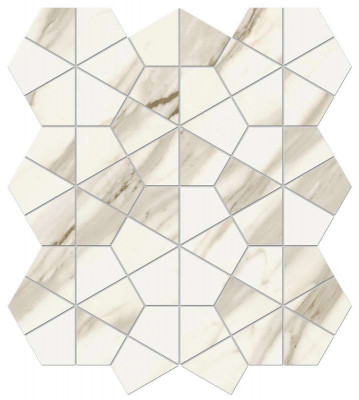Мозаика Marvel Meraviglia Calacatta Bernini Hexagon Lapp. (AJQZ) 40.3x46.6 см