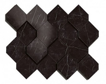 Мозаика Marvel Stone Nero Marquina Mosaico Esagono 3D 28.2х35.3 см