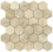 Плитка Aix Blanc Honeycomb Tumbled (A0UA) 31x30